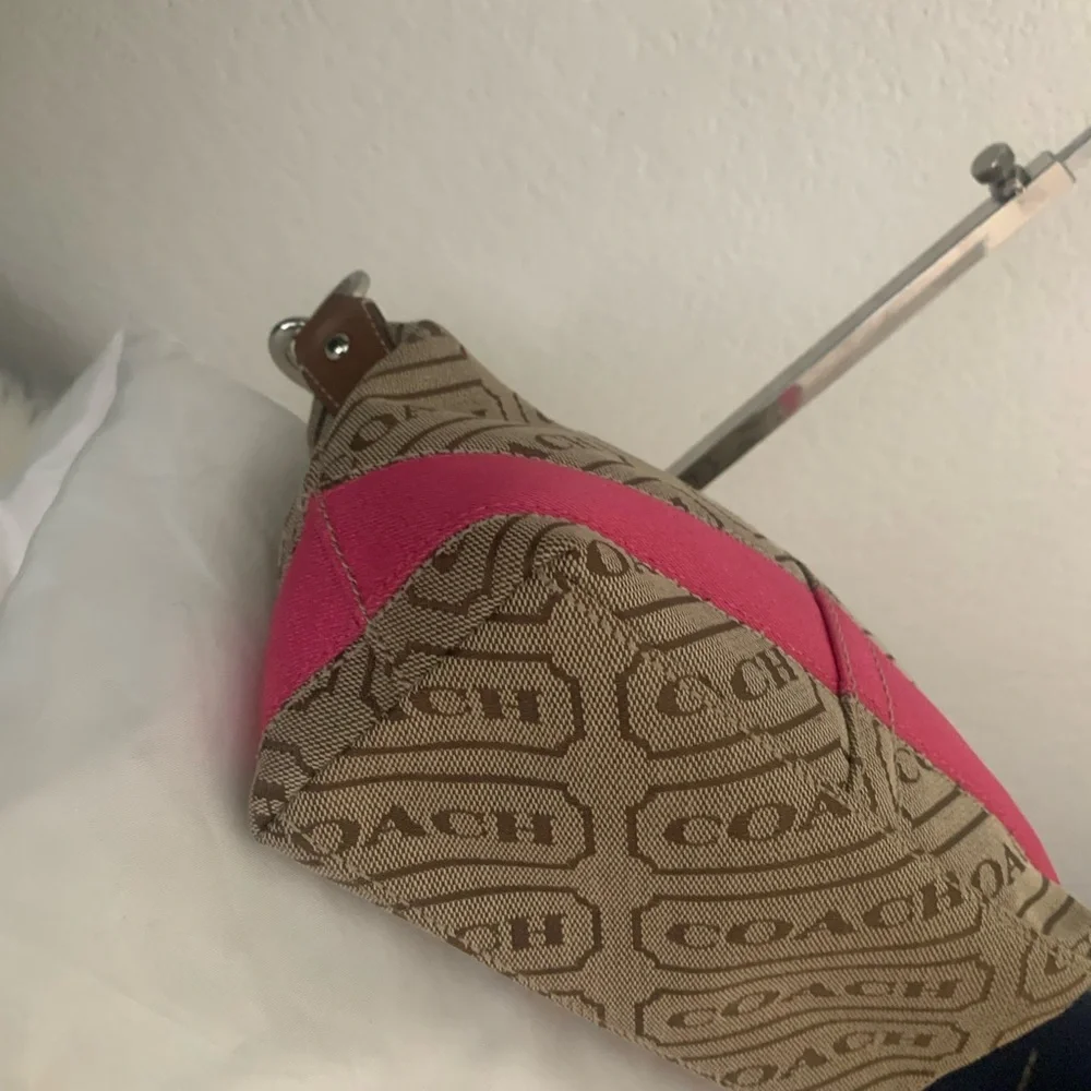 RARE Coach Signature Brown and Pink Women's Mini Bag